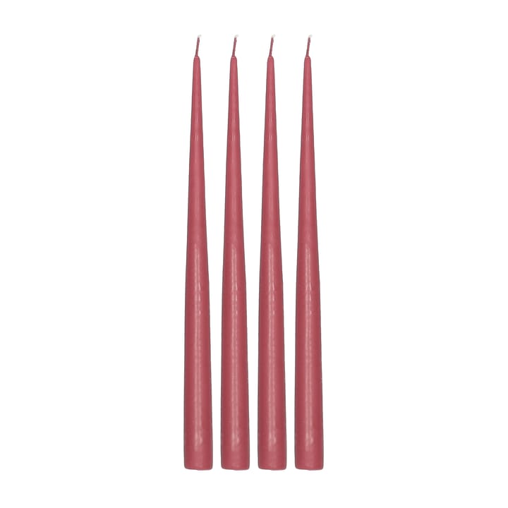 Atmosphere long candle 4 pack 32 cm - Dark red - Scandi Essentials