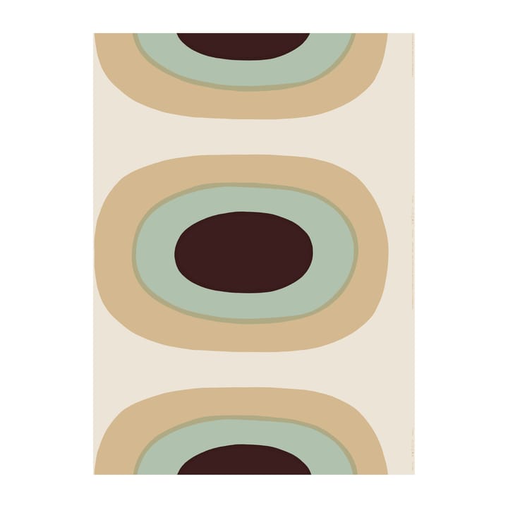 Melooni fabric cotton-linen - Beige-mint - Marimekko