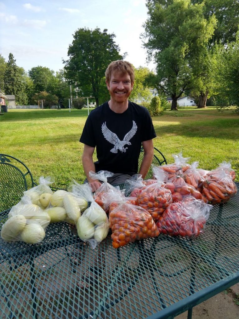 Bags of food.